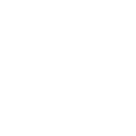 Weißes Re.Think Icon, Quadrat mit Punkt und Strich